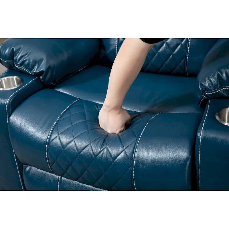 Fauteuil releveur inclinable surdimensionné avec massage, chauffage et position allongée à plat – Cuir PU