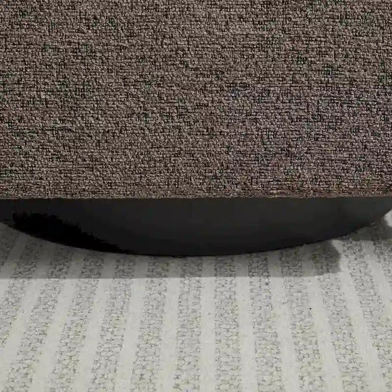 Fauteuil d'appoint pivotant à 360° – Revêtement chenille et bouclette avec coussin à ressorts