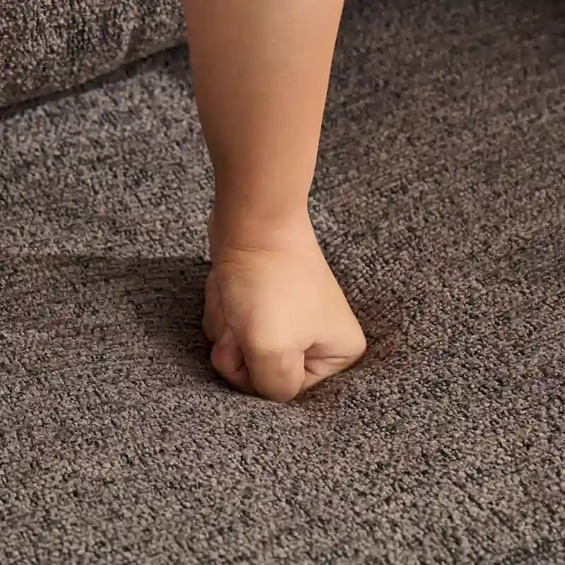 Fauteuil d'appoint pivotant à 360° – Revêtement chenille et bouclette avec coussin à ressorts