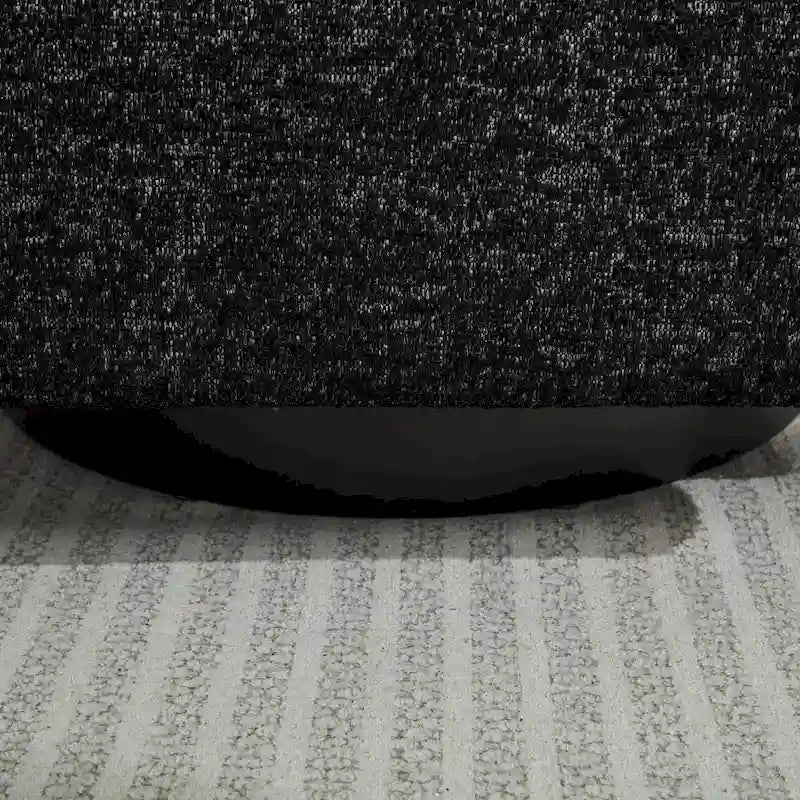 Fauteuil d'appoint pivotant à 360° – Revêtement chenille et bouclette avec coussin à ressorts