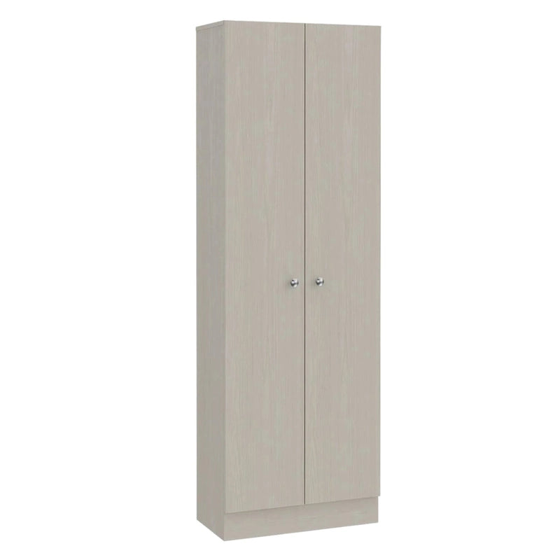 Garde-manger et armoire de rangement étroits de 71 pouces – Gris clair, design peu encombrant