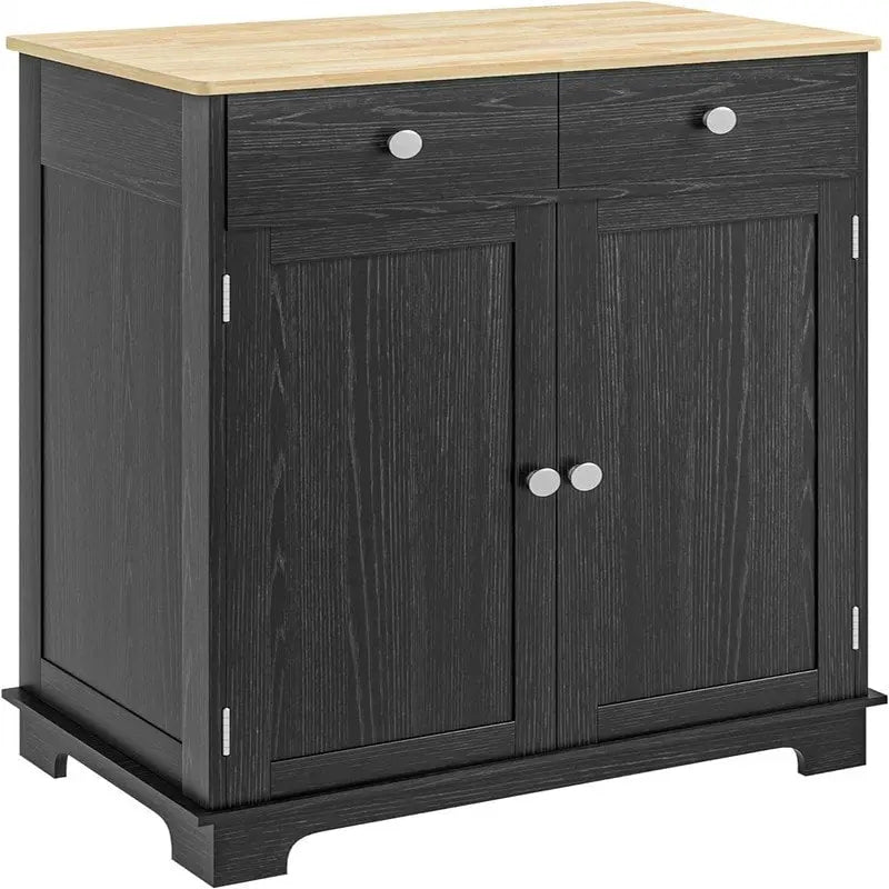 Buffet vaisselier et meuble de rangement de cuisine de 68,5 cm – 2 tiroirs, étagère réglable et 6 options de couleur