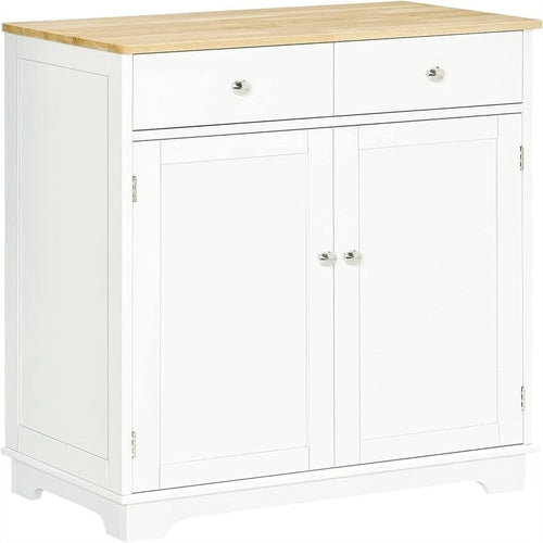 Buffet vaisselier et meuble de rangement de cuisine de 68,5 cm – 2 tiroirs, étagère réglable et 6 options de couleur