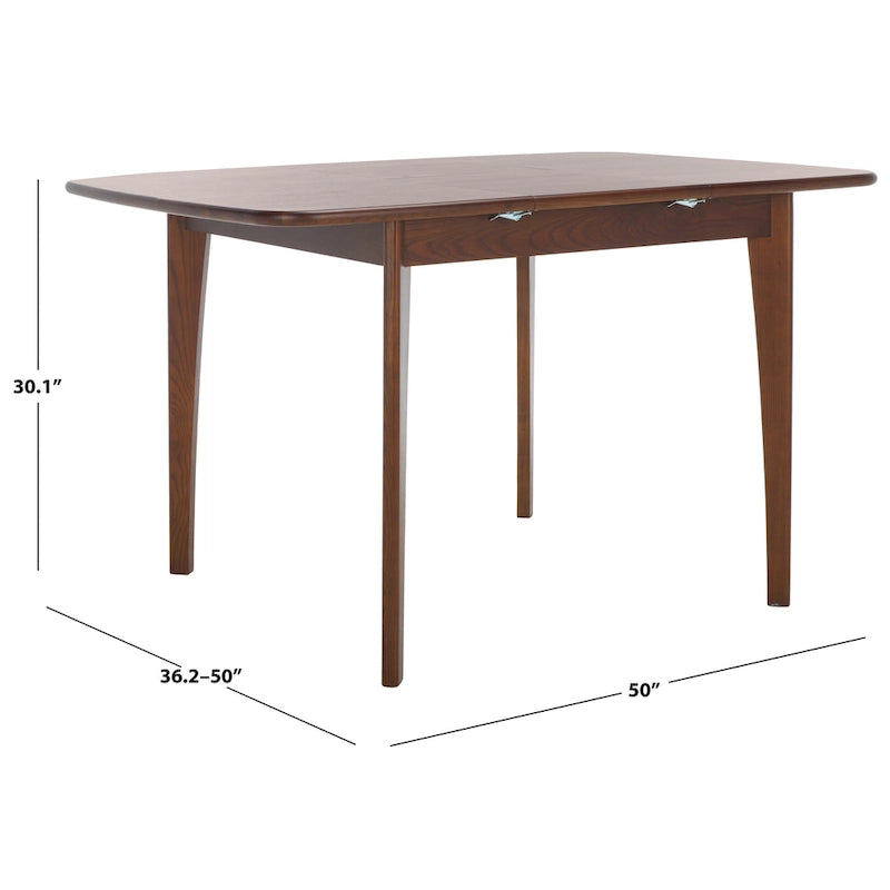 Table à manger extensible – Chêne et bois d'ingénierie, 4 à 6 places, pieds compensés
