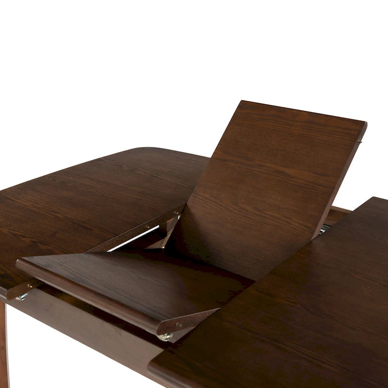 Table à manger extensible – Chêne et bois d'ingénierie, 4 à 6 places, pieds compensés