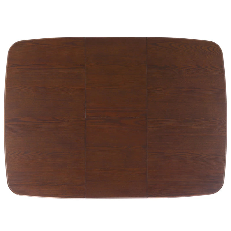 Table à manger extensible – Chêne et bois d'ingénierie, 4 à 6 places, pieds compensés