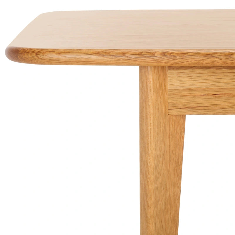 Table à manger extensible – Chêne et bois d'ingénierie, 4 à 6 places, pieds compensés