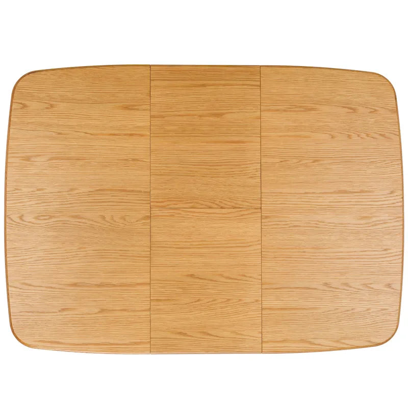 Table à manger extensible – Chêne et bois d'ingénierie, 4 à 6 places, pieds compensés