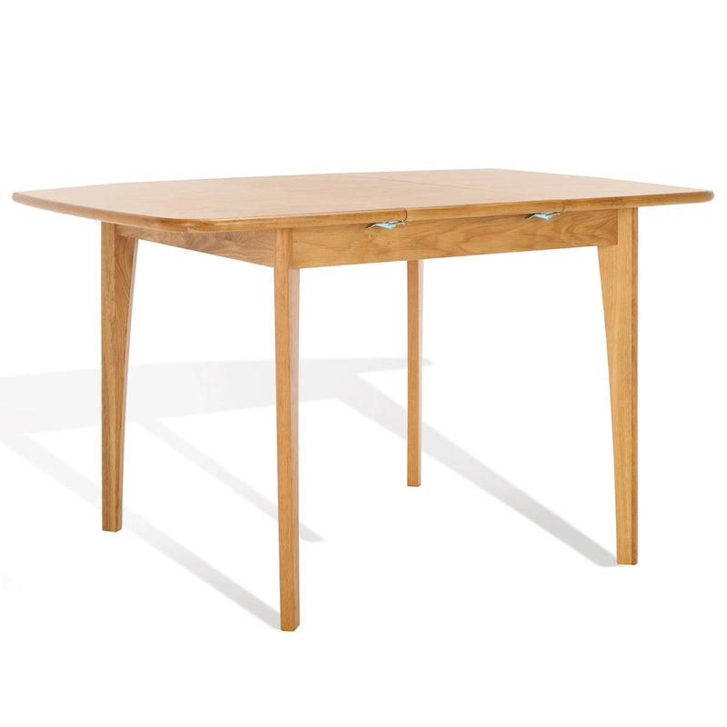 Table à manger extensible – Chêne et bois d'ingénierie, 4 à 6 places, pieds compensés