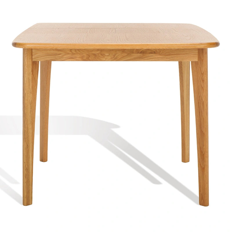 Table à manger extensible – Chêne et bois d'ingénierie, 4 à 6 places, pieds compensés